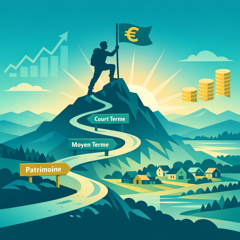Illustration succès investissement long terme - Investisseur atteignant ses objectifs patrimoniaux grâce à un horizon de placement adapté